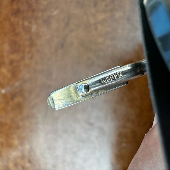 Vintage 60s Mother of Pearl Weber Cufflinks - Picture 5 of 8